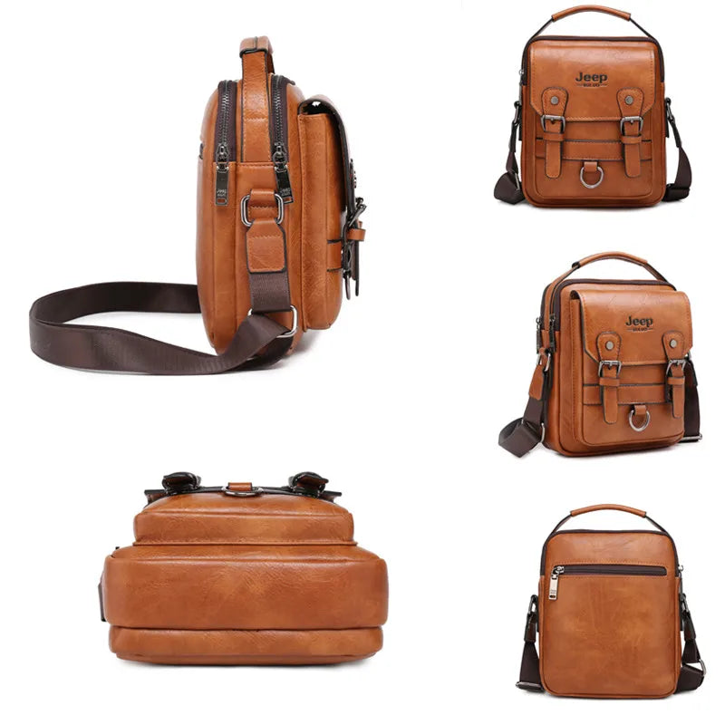 Borsa a Tracolla JEEP BULUO - Pelle Premium Multifunzione Uomo