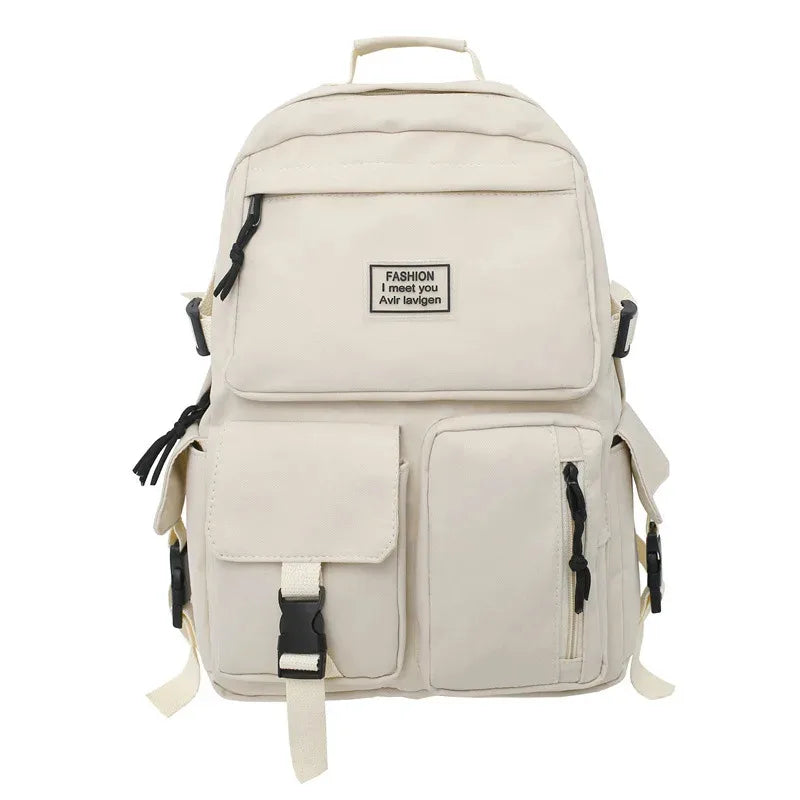 Men's and Women's Large Capacity Casual Schoolbag Universal Nylon Backpack Fashion Computer Backpack Daily Commuting