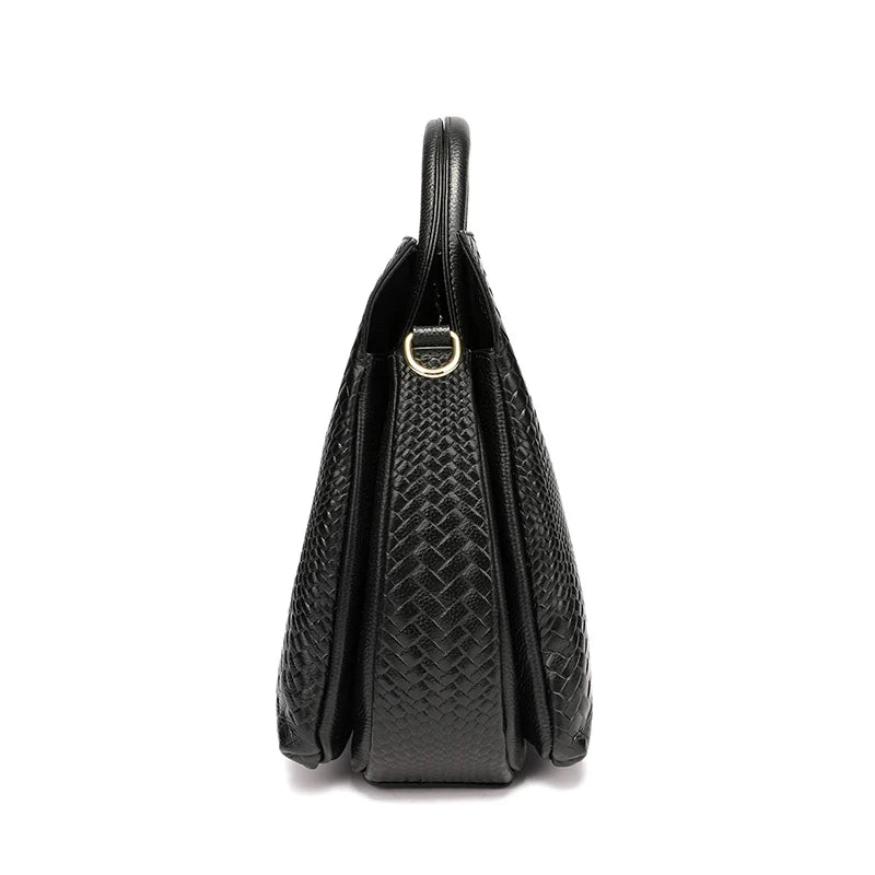 Borsa Donna Intrecciata Nera - Pelle Bovina Luxury Lavoro