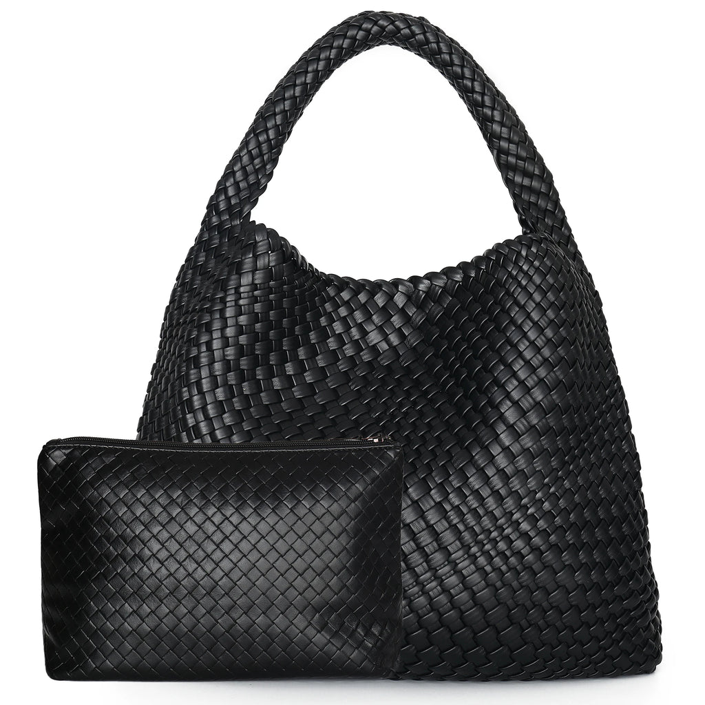 Borsa Tote Intrecciata Donna - Pelle Morbida Estate Viaggio Spiaggia