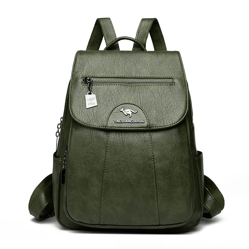 5 Color Women Soft Leather Backpacks Vintage Female Shoulder Bags Sac a Dos Casual Travel Ladies Bagpack Mochilas School Bags