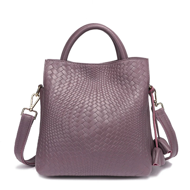 Borsa Donna Intrecciata Nera - Pelle Bovina Luxury Lavoro