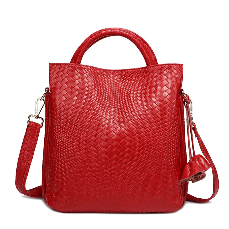 Borsa Donna Intrecciata Nera - Pelle Bovina Luxury Lavoro