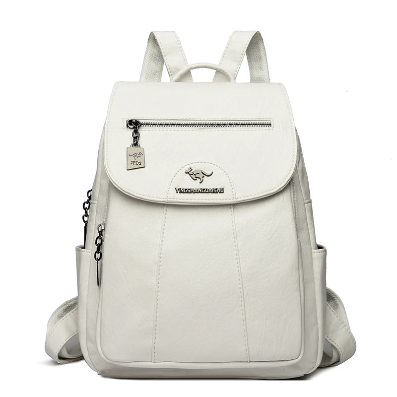 5 Color Women Soft Leather Backpacks Vintage Female Shoulder Bags Sac a Dos Casual Travel Ladies Bagpack Mochilas School Bags