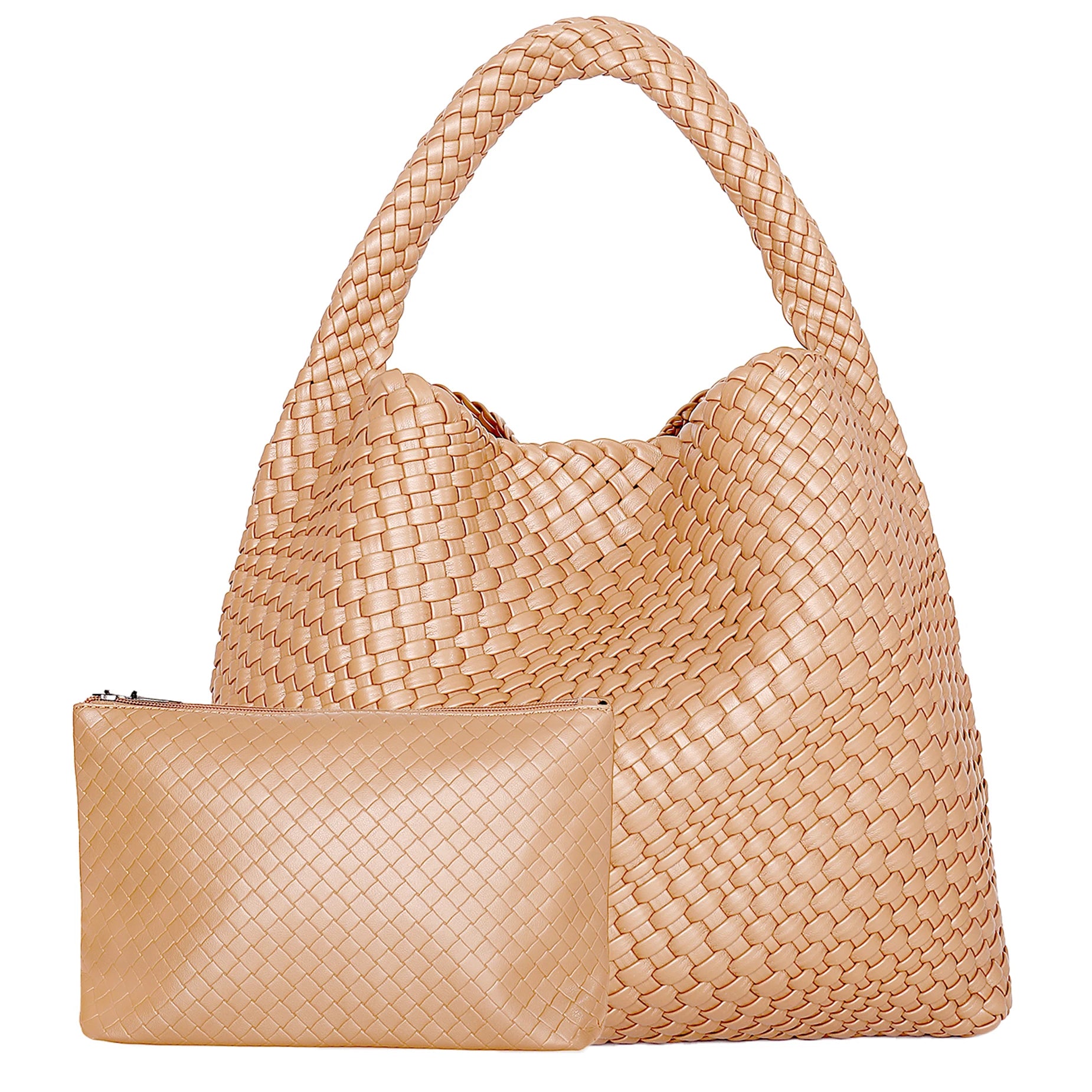 Borsa Tote Intrecciata Donna - Pelle Morbida Estate Viaggio Spiaggia
