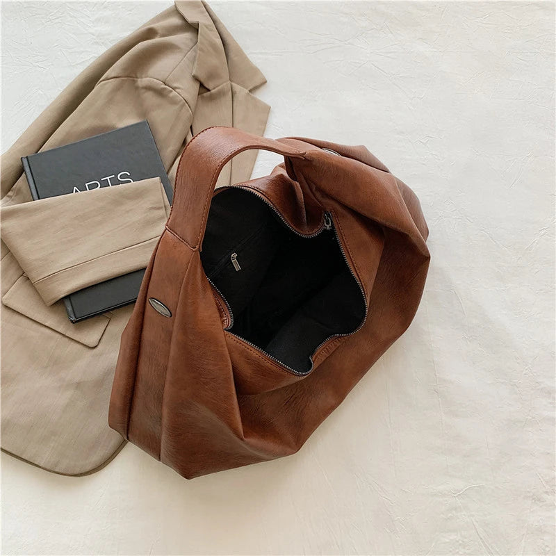 Borsa Donna Nera Grande Hobo - Pelle Morbida Viaggio Shopping