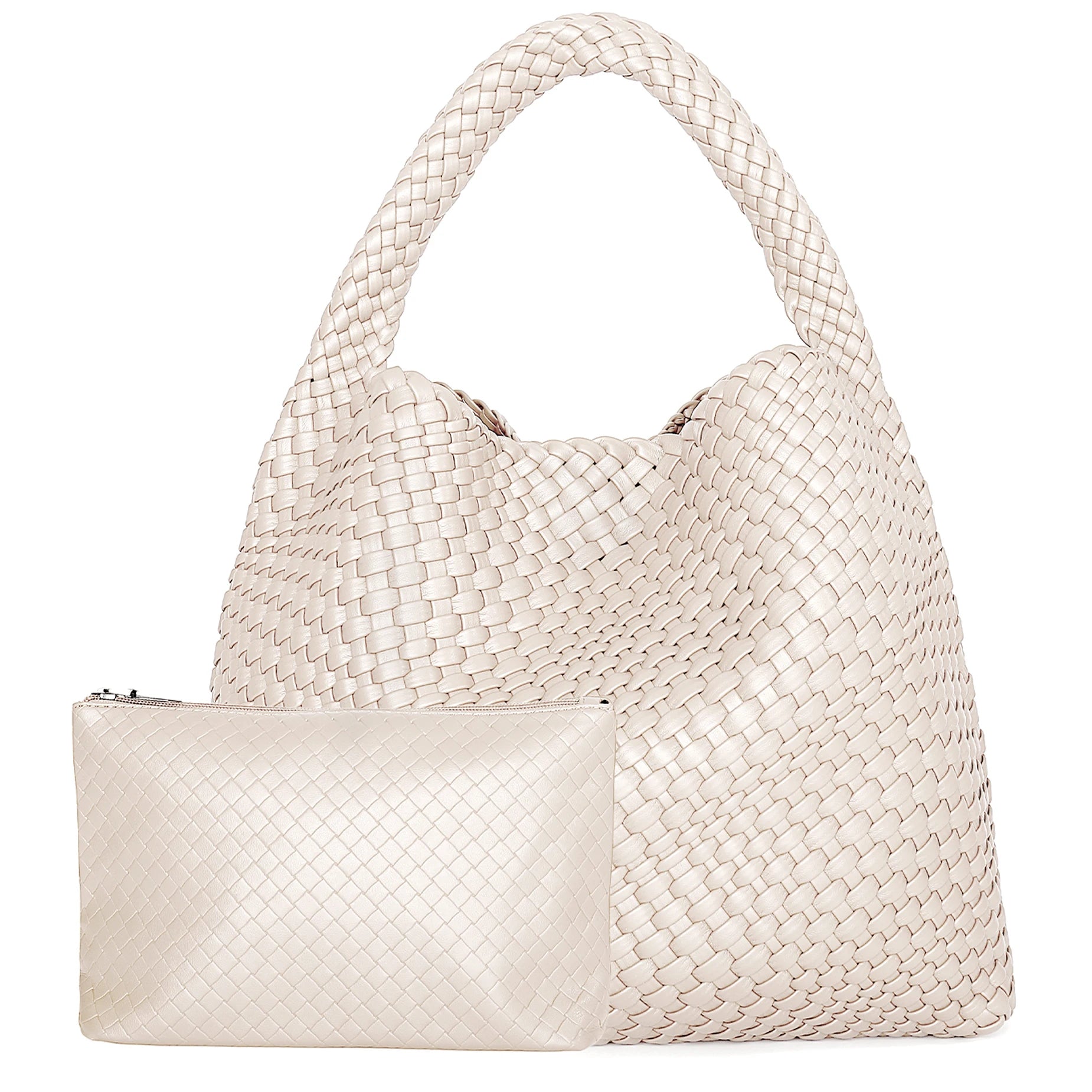 Borsa Tote Intrecciata Donna - Pelle Morbida Estate Viaggio Spiaggia
