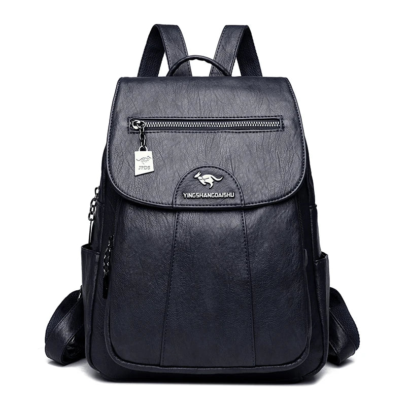 5 Color Women Soft Leather Backpacks Vintage Female Shoulder Bags Sac a Dos Casual Travel Ladies Bagpack Mochilas School Bags