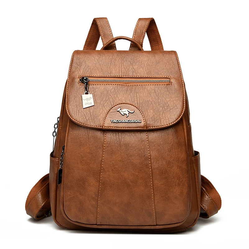 5 Color Women Soft Leather Backpacks Vintage Female Shoulder Bags Sac a Dos Casual Travel Ladies Bagpack Mochilas School Bags