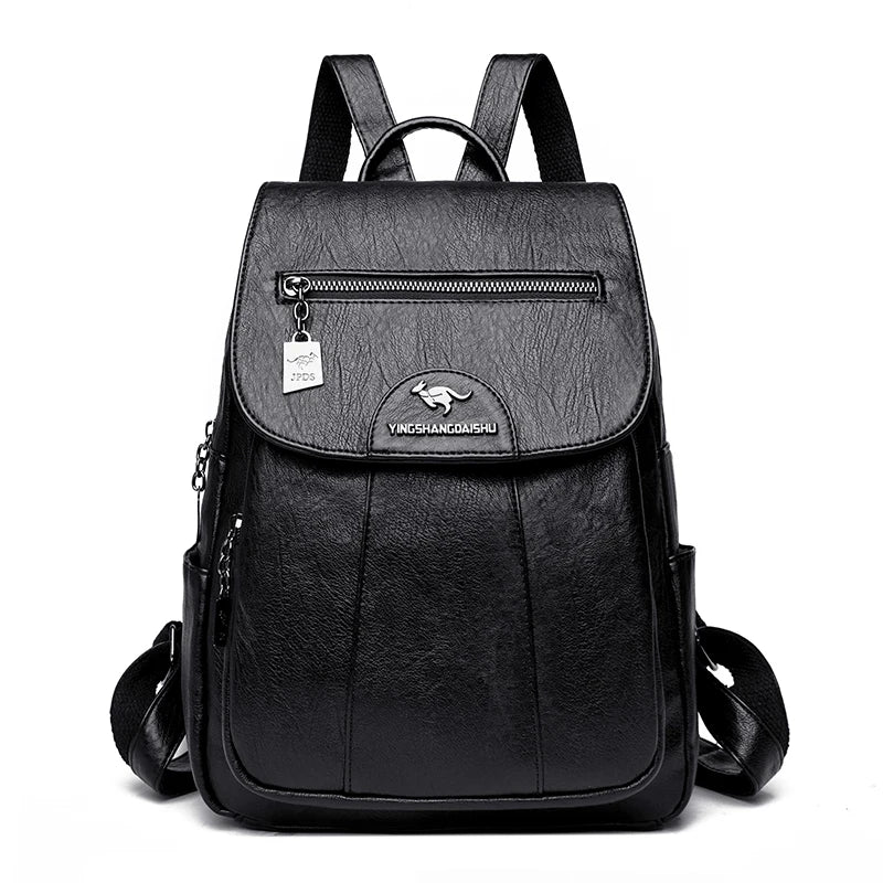 5 Color Women Soft Leather Backpacks Vintage Female Shoulder Bags Sac a Dos Casual Travel Ladies Bagpack Mochilas School Bags