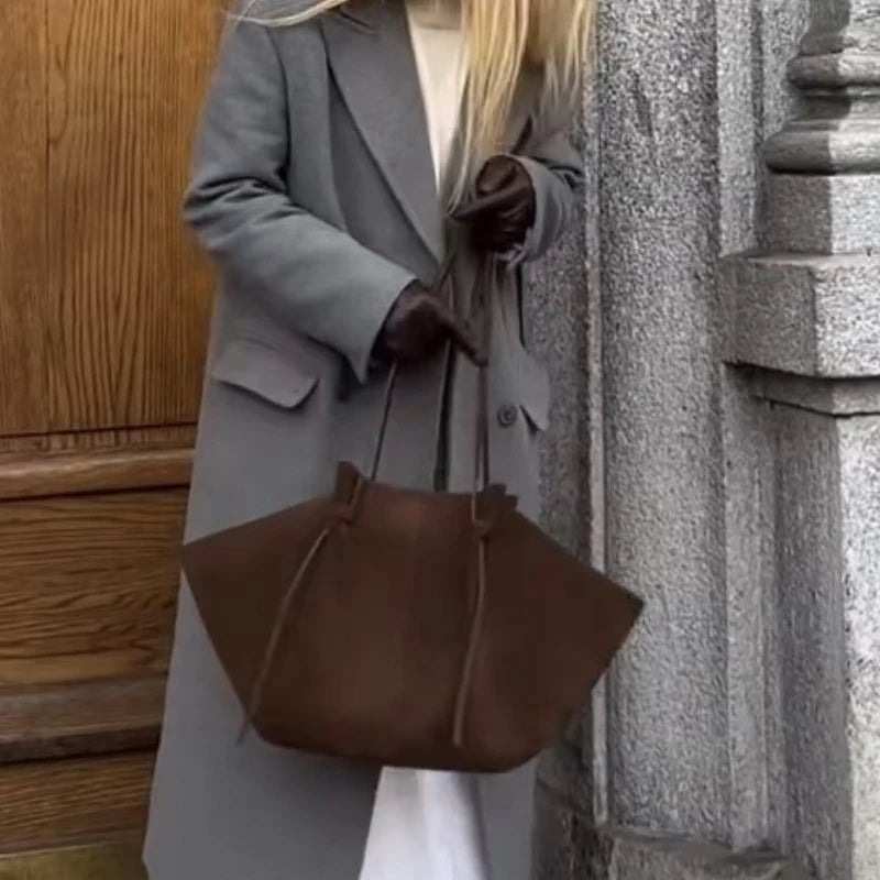 Borsa Tote Donna in Camoscio Sintetico - Grande Capacità Design Luxury