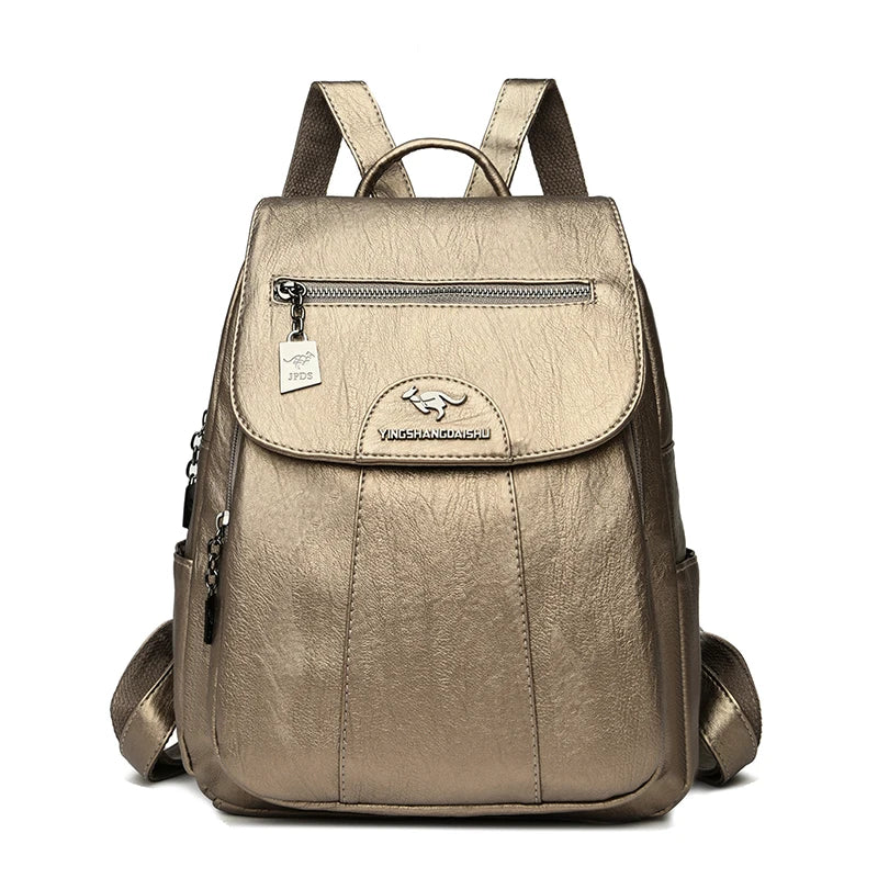 5 Color Women Soft Leather Backpacks Vintage Female Shoulder Bags Sac a Dos Casual Travel Ladies Bagpack Mochilas School Bags