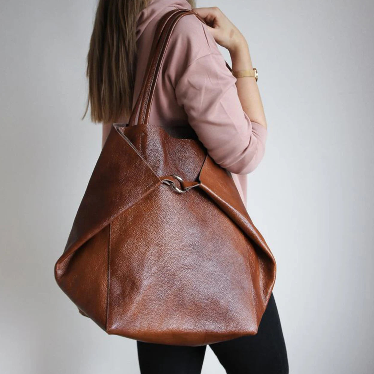 Set 2 Borse Donna Retro - Tote e Pochette Grande Capacità Spiaggia