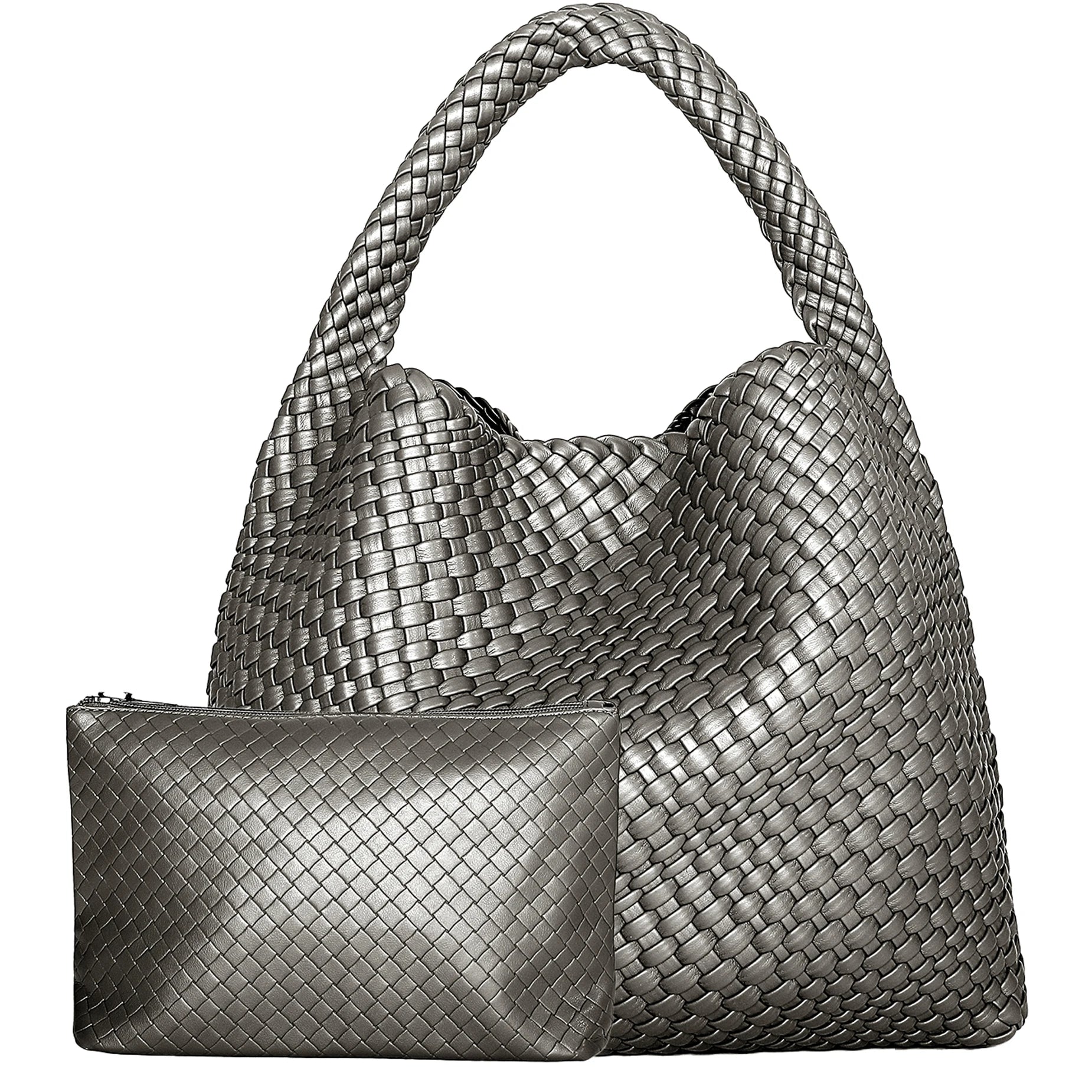 Borsa Tote Intrecciata Donna - Pelle Morbida Estate Viaggio Spiaggia