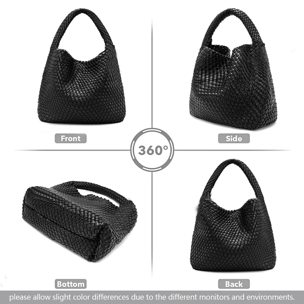 Borsa Tote Intrecciata Donna - Pelle Morbida Estate Viaggio Spiaggia