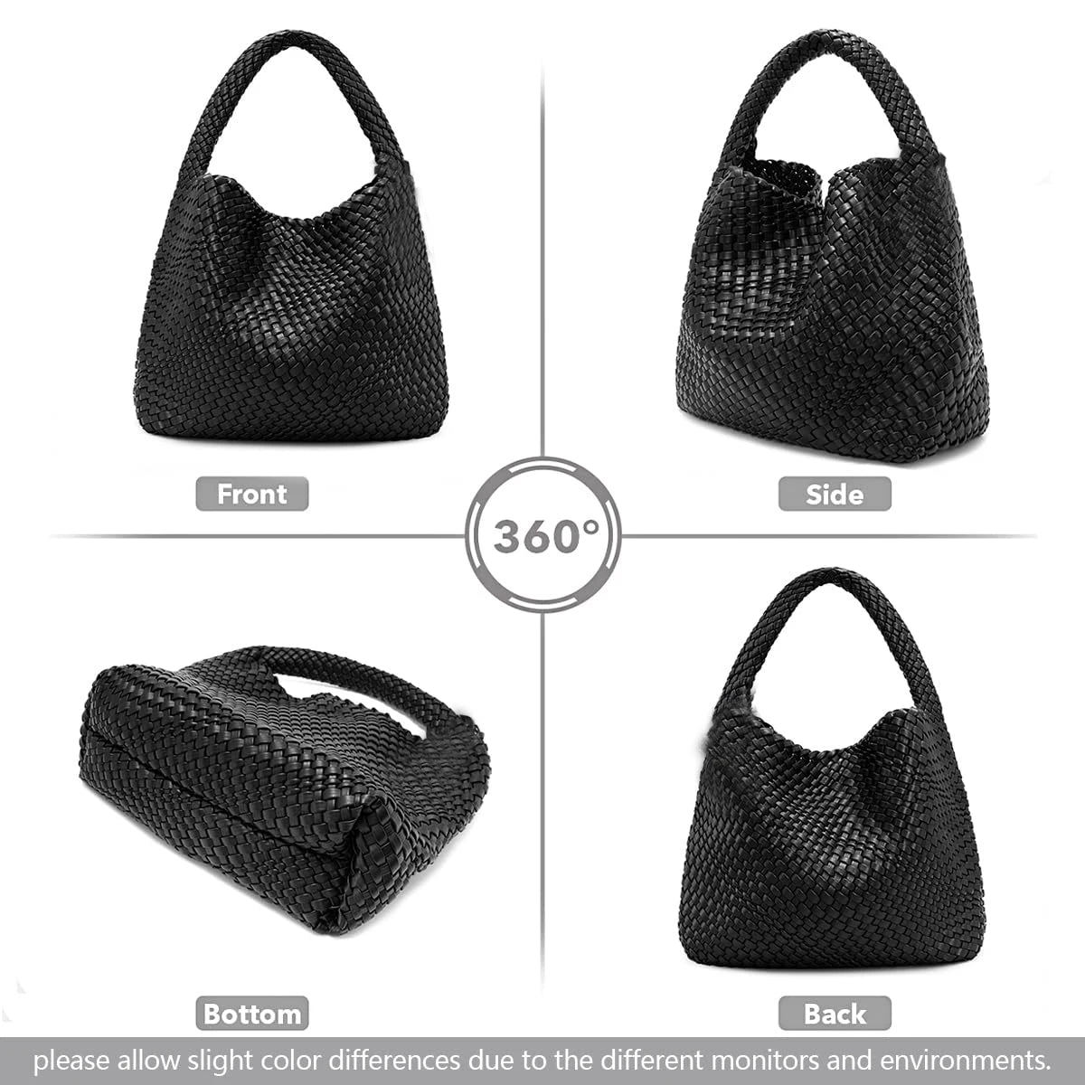 Borsa Tote Intrecciata Donna - Pelle Morbida Estate Viaggio Spiaggia