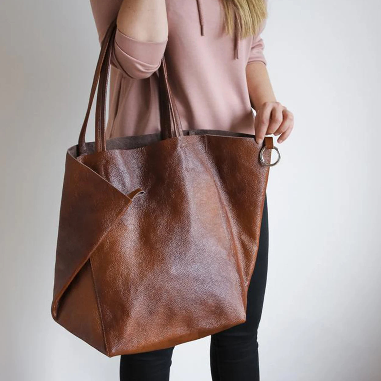 Set 2 Borse Donna Retro - Tote e Pochette Grande Capacità Spiaggia