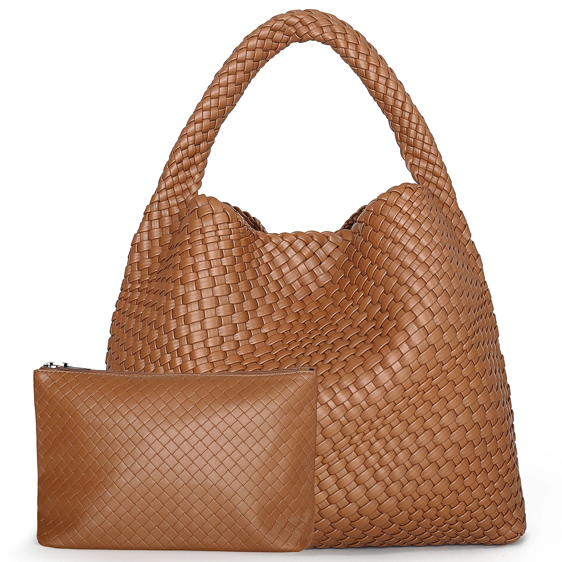 Borsa Tote Intrecciata Donna - Pelle Morbida Estate Viaggio Spiaggia