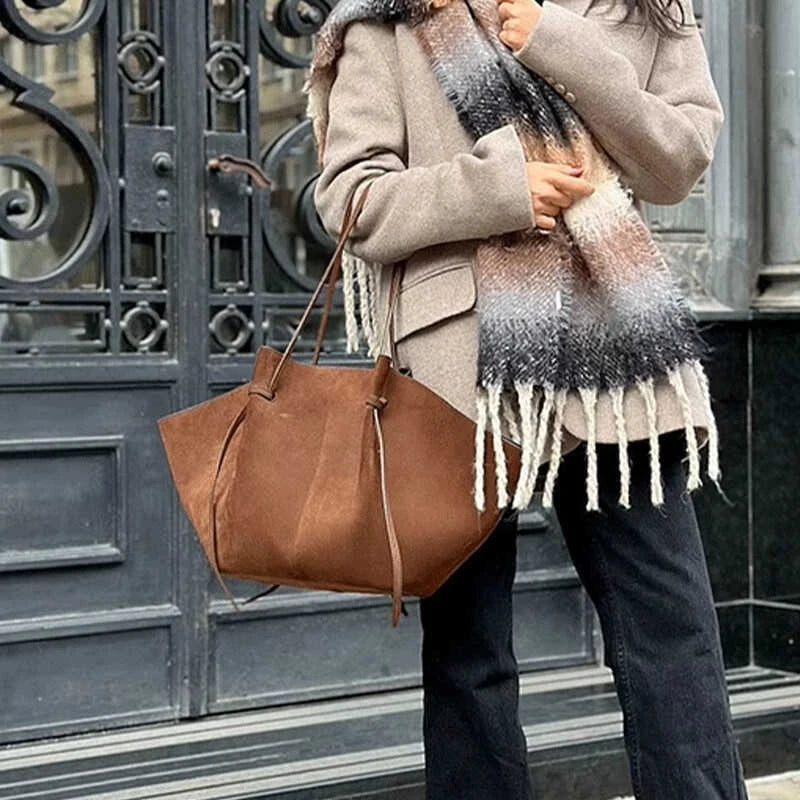 Borsa Tote Donna in Camoscio Sintetico - Grande Capacità Design Luxury