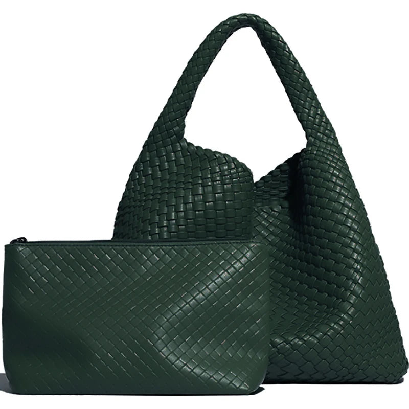 Borsa Tote Intrecciata Donna - Pelle Morbida Estate Viaggio Spiaggia